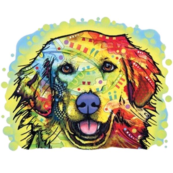 Colorful Golden Retriever Thumbnail