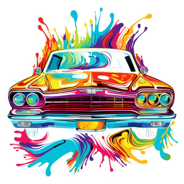 Colorful Muscle Car Thumbnail